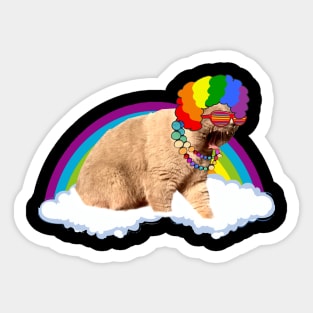 Crazy Afro Cat Sticker